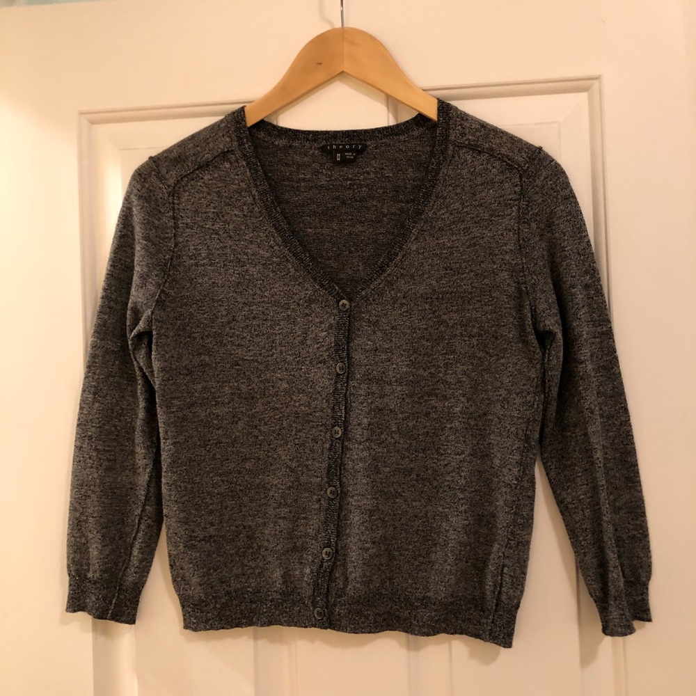 Theory wool-blend charcoal sweater - super soft ☺️